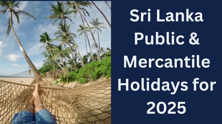 Sri Lanka Public & Mercantile Holidays for 2025